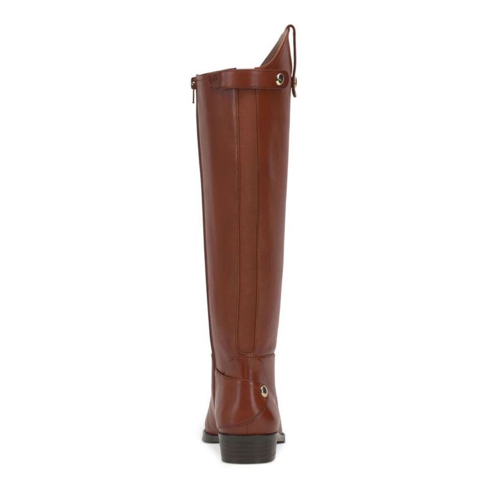 INC Womens Brown Pull Tab Aleah Round Toe Stacked Heel Leather Riding Boot 5.5 M - Picture 2 of 4
